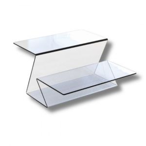 80D0900 Single fold display stand with 2 shelves