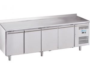 M-GN4200TN-FC Mesa de gastronomía refrigerada en acero inoxidable AISI201